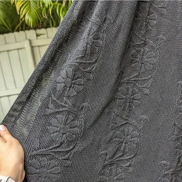 NWT Zara Knit Black Lace Halter Neck Midi Dress, Size S - Picture 6 of 8